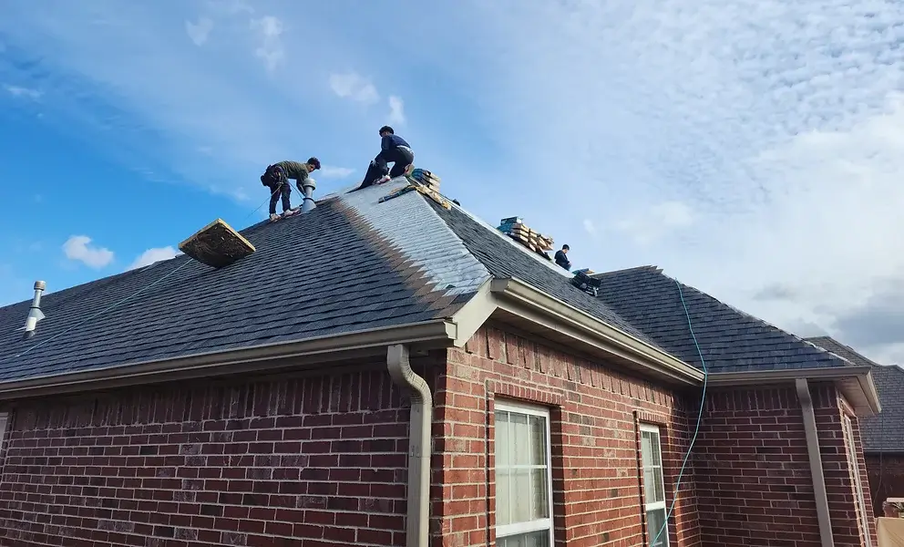 Roof installation on a Bentonville home by Nortons Roofing